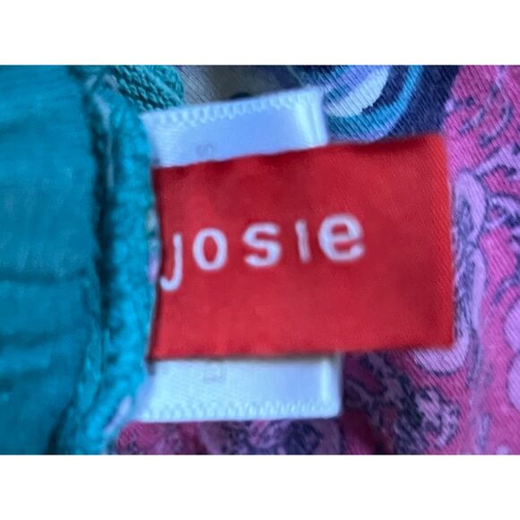 Josie Natori Pink Blue Japanese Floral Pants Pajamas  Women's Size Small - Picture 3 of 9